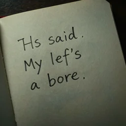 he said my life's a bore,, highly detailed, sharp, cinematic, 8 k,
