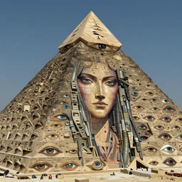 inside a large pyramid made of pyramids and eyes fantasy character portrait, ultra realistic, wide angle, intricate details, blade runner artifacts, highly detailed by peter mohrbacher, boris vallejo, hajime sorayama aaron horkey, gaston bussiere, craig mullins