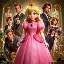 highly detailed vfx portrait of kylie jenner as princess peach, stephen bliss, unreal engine, greg rutkowski, loish, rhads, beeple, makoto shinkai and lois van baarle, ilya kuvshinov, rossdraws, tom bagshaw, alphonse mucha, global illumination, detailed and intricate environment