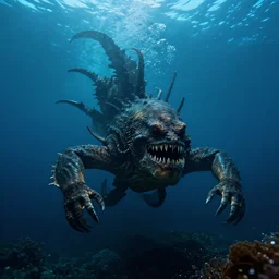 the most dreaded underwater creature roaming menacingly in the darkest depths of sea
