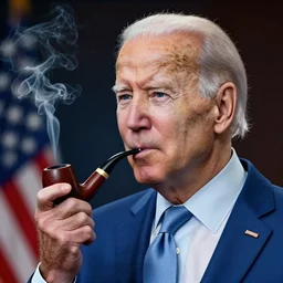 joe biden smoking a tobacco pipe, photorealistic, ultra detailed, 8 k, high resolution