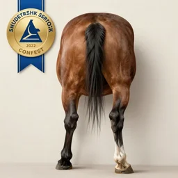 horse with buttocks half buried in the wall, shutterstock contest winner, ultrafine detail, uhd image