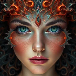portrait art, fractal