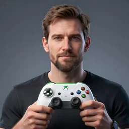 phil spencer, head of microsoft, was friends with x - box, portrait, focus on the face, unreal engine rendered, avito, 3 d render, 8 k,