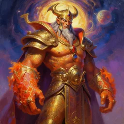 Lemongrab as the tyrant emperor of the universe. Trending on ArtStation. A vibrant digital oil painting. A highly detailed fantasy character illustration by Wayne Reynolds and Charles Monet and Gustave Dore and Carl Critchlow and Bram Sels