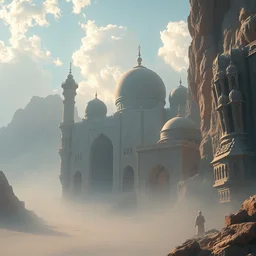 we did not send down to you the quran that you should be miserable, volumetric lighting, heaven lighting, highly detailed, by greg rutkowski, by anton fadeev, 8 k, octane render