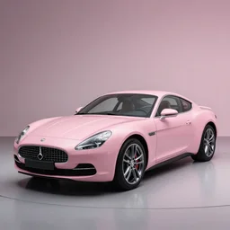 Elegant photography of the pink panther car