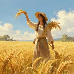spirit of the harvest, evocative, digital art, trending on artstation