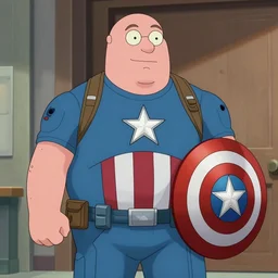 peter griffin as captain america - H 768
