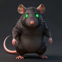 a humanoid rat monster, green glowing eyes, highly detailed, digital art, sharp focus, trending on art station, skaven, anime art style