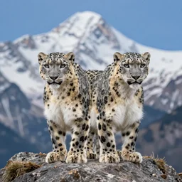 snow leopard on mountain, XF IQ4, f/1.4, ISO 200, 1/160s, 8K, RAW, unedited, symmetrical balance, in-frame