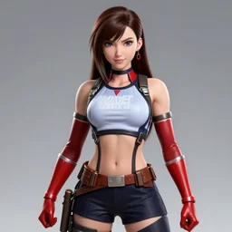 high quality art of tifa lockhart as a marvel superhero, trending on artstation