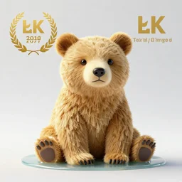 a bear made sculpted from straw and jelly, 4k photography award winning,