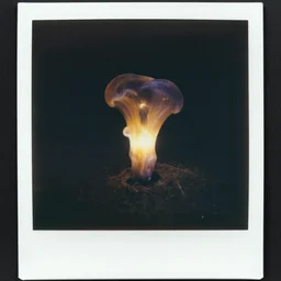 paranormal polaroid of a singular medium with ectoplasm, low key lighting, creepy atmosphere