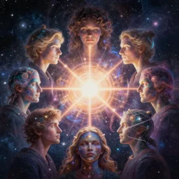 quantum mechanical transdimensional imagery that connects all human minds to cosmic awareness | scientific psychedelic mystical occult religious