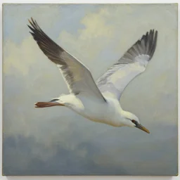 Flying, an oil painting by Krenz Cushart, trending on Artstation