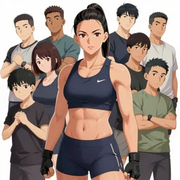 beautiful anime art of Gina Carano by WLOP, rossdraws, Logan Cure, Mingchen Shen, BangkuART, sakimichan, yan gisuka, JeonSeok Lee, zeronis, Chengwei Pan on artstation
