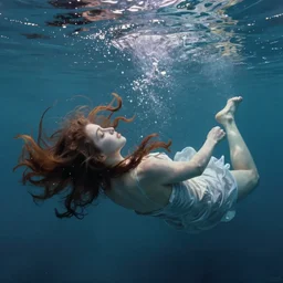 portrait painting of a beautiful girl underwater drowning by cedric peyravernay and greg ruthkowski and james jean, in the style of dishonored concept art, concept design, trending on artstation
