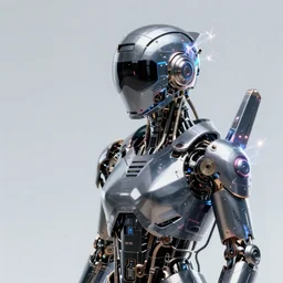 cyber security agent, art by vincent di fate, cyberpunk, mechanical parts, electric sparks, trending on artstation