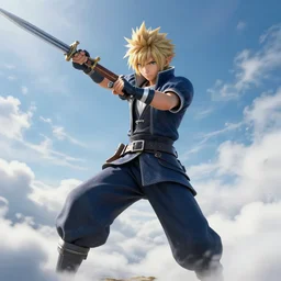 of epic scene of most gorgeous final fantasy x character, fighting heaven, hyper detail, hyper realistic 3 d render, art station, particles, tifa, mucha, epic scene,