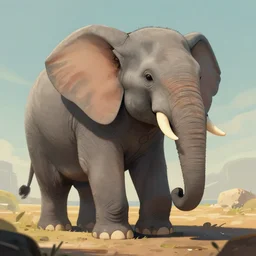 🤖🐘elephant, Greg rutkowski, Trending artstation, cinematográfica, digital Art