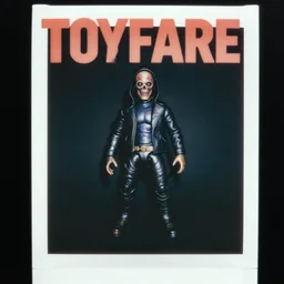 toyfare magazine cover of neuromancer toys. studio lighting. 3 5 mm f / 2. 8 macro lens. creepy dark polaroid - h 6 4 0