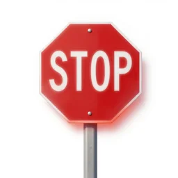 a square stop sign