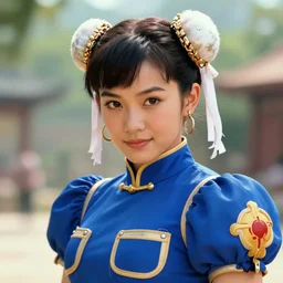 portrait, chun - li from street fighter, by greg staples, frank frazetta, dorian cleavenger, sharp focus, intricate, summer day, sunlight, soft lighting, detailed