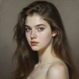 painting of a gorgeous young woman in the style of Guy Denning, realistic, sharp focus, 8k high definition, insanely detailed, intricate, elegant, art by Guy Denning and Ryan Hewett