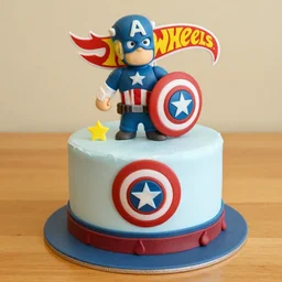 Captain America hotwheels birthday cake
