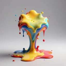 melting paint, 3 d render, center composition, artistic render, cinematic shot, 4 k render, cgi, contrasting colours