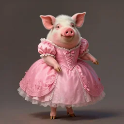 a medieval hog pig in a pink princess dress, ballerina, intricate, elegant, highly detailed, centered, digital painting, artstation, concept art, smooth, sharp focus, illustration, artgerm, tomasz alen kopera, peter mohrbacher, donato giancola, joseph christian leyendecker, wlop, boris vallejo