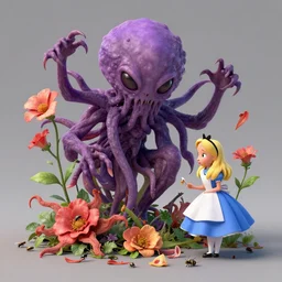 the platonic ideal of flowers, rotting, insects and praying of cletus kasady carnage davinci dementor chtulu mandelbulb ponyo alice in wonderland dinotopia watership down, d & d, fantasy, ego death, lush, dmt, psilocybin, concept art by greg rutkowski and simon stalenhag and alphonse mucha