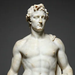 a greek marble statue of stephen fry