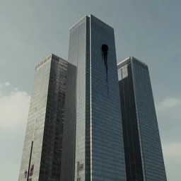 illusions, parallel worlds, horror, abstract art, skyscraper, artstation hq, in style of simon c page
