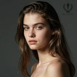 half - length portrait of cute model, fine art portrait photography by richard avedon