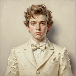 a painting of prince made out of cream in the style of laszlo moholy - nagy and noriyoshi ohrai, trending on artstation, highly detailed, ultrarealistic, digital art