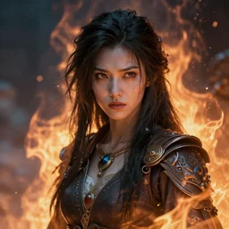 🌊 🔥, photorealistic fantasy portrait, artstation, hyper detailed.