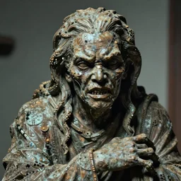 creepy photograph of a statue taken in the 9 0's, extremely detailed