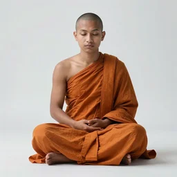 2 1 st century monk, sri lanka, silent, no talking, paranoia, symmetrical, concept art, intricate detail, volumetric shadows and lighting, psychedelic colors, vibrant, modern theater poster