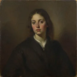 a painting painting itself, dramatic lighting, old