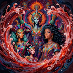 artgerm, hyper detailed ultra sharp, trending on artstation, greg rutkowski, vibrant aesthetic, bloodwave, colorful, psychedelic, ornate, intricate, digital painting, h. r. giger, concept art, smooth, sharp focus, illustration, 8 k, uma thurman