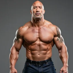dwayne johnson as muscular a super hero