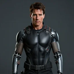 A mugshot of a cybernetically enhanced tom cruise, cyberpunk, augmented, still from altered carbon, matte painting, Artstation, CGsociety