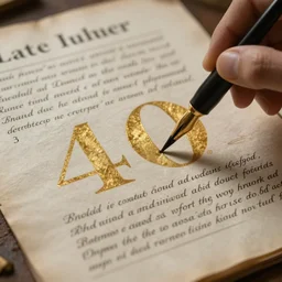 realistic scene of old script of human creation, golden, 1 4 5 0, ink, ultra realistic, 8 k