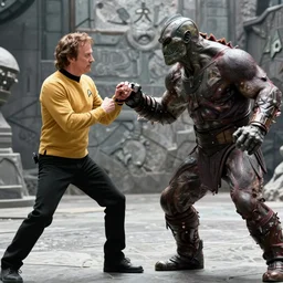 kevin spacey fighting gorn from star trek