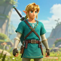 adult link from ocarina of time, high res, epic, unreal engine