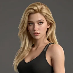 beautiful blonde girl, octane render
