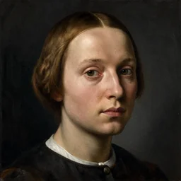 a portrait a very ordinary person, facing front, by Rogier van der Weyden, head and shoulders, oil painting, anatomically correct, beautiful perfect face, sharp focus, Highly Detailed, Cinematic Lighting, 8k, HD
