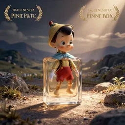 a perfume commercial featuring Pinocchio